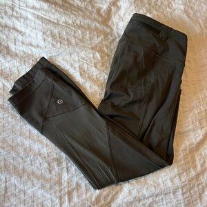 Lululemon Fast and Free Leggings 6 Olive Pockets Mesh Workout Pants Gym Yoga Run